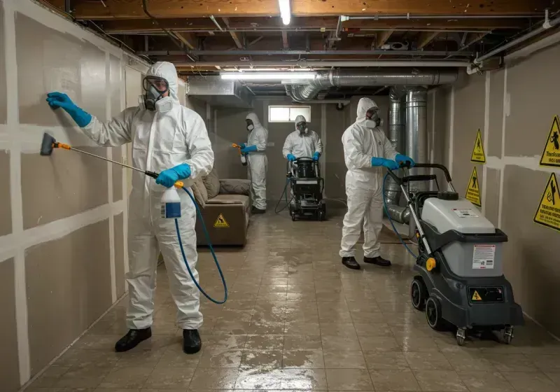 Basement Moisture Removal and Structural Drying process in Crandon, WI